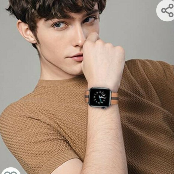 WFEAGL Compatible with Apple Watch Band Brown Coffee 41mm 40mm 38mm Unisex - Picture 5 of 5